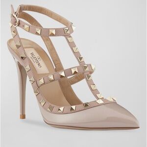 Valentino Patent Rockstud Caged Pump 100mm